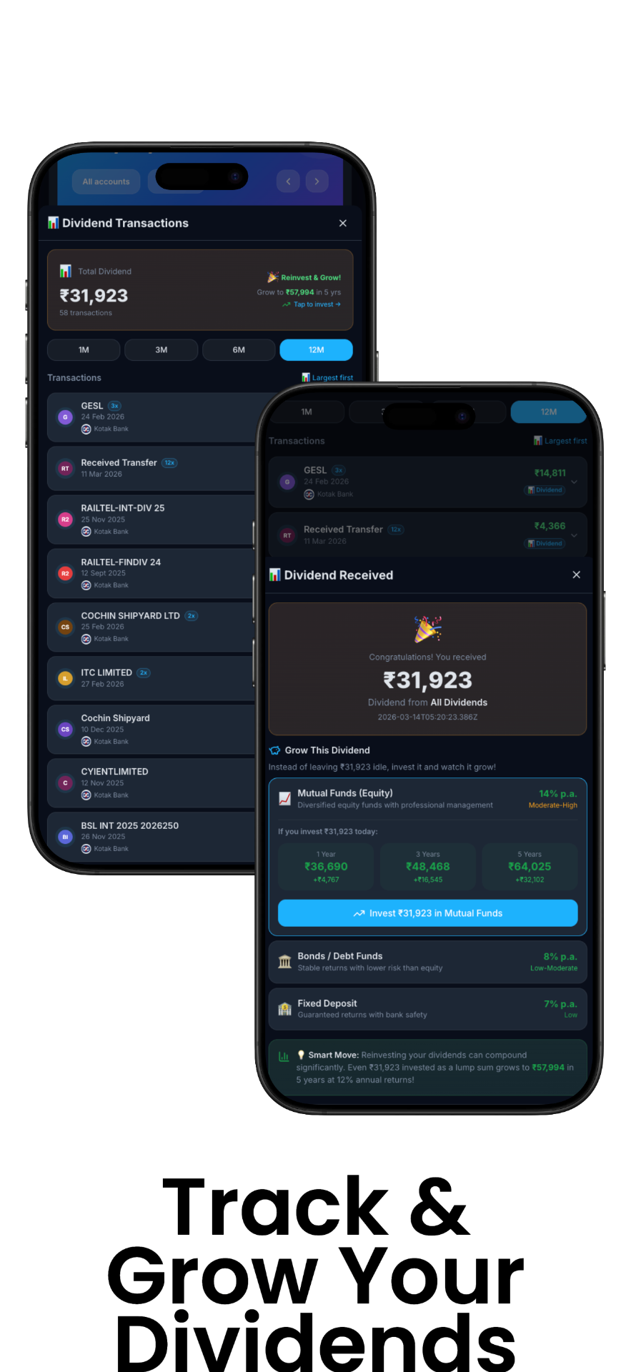 Track and grow what you already earn